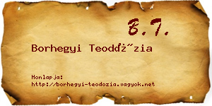 Borhegyi Teodózia névjegykártya